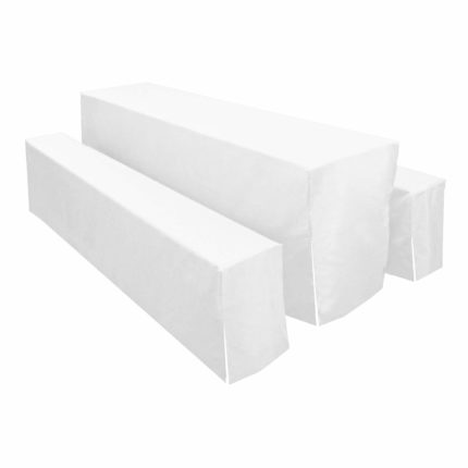 Hussen-Set für Biertisch und Bänke weiß