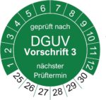 Grünes DGUV TÜV-Siegel als Nachweis für geprüfte Sicherheit und regelmäßige Kontrolle des Event-Equipments