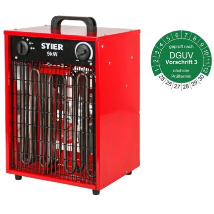 STIER Heizlüfter 9,0 kW mit 1.150 m³/h Luftleistung für Baustellen, Hallen und Bautrocknung mieten